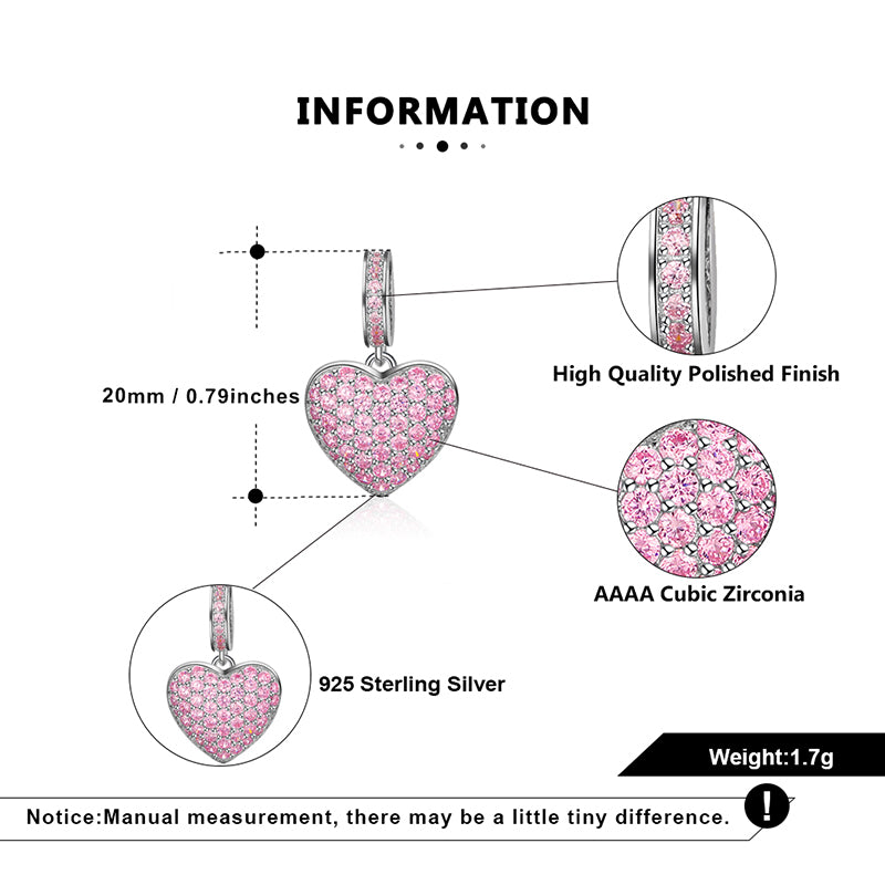 PinkHeartCharmEuropeanBeadCZSterlingSilverGingerLyneCollection_Pink-6