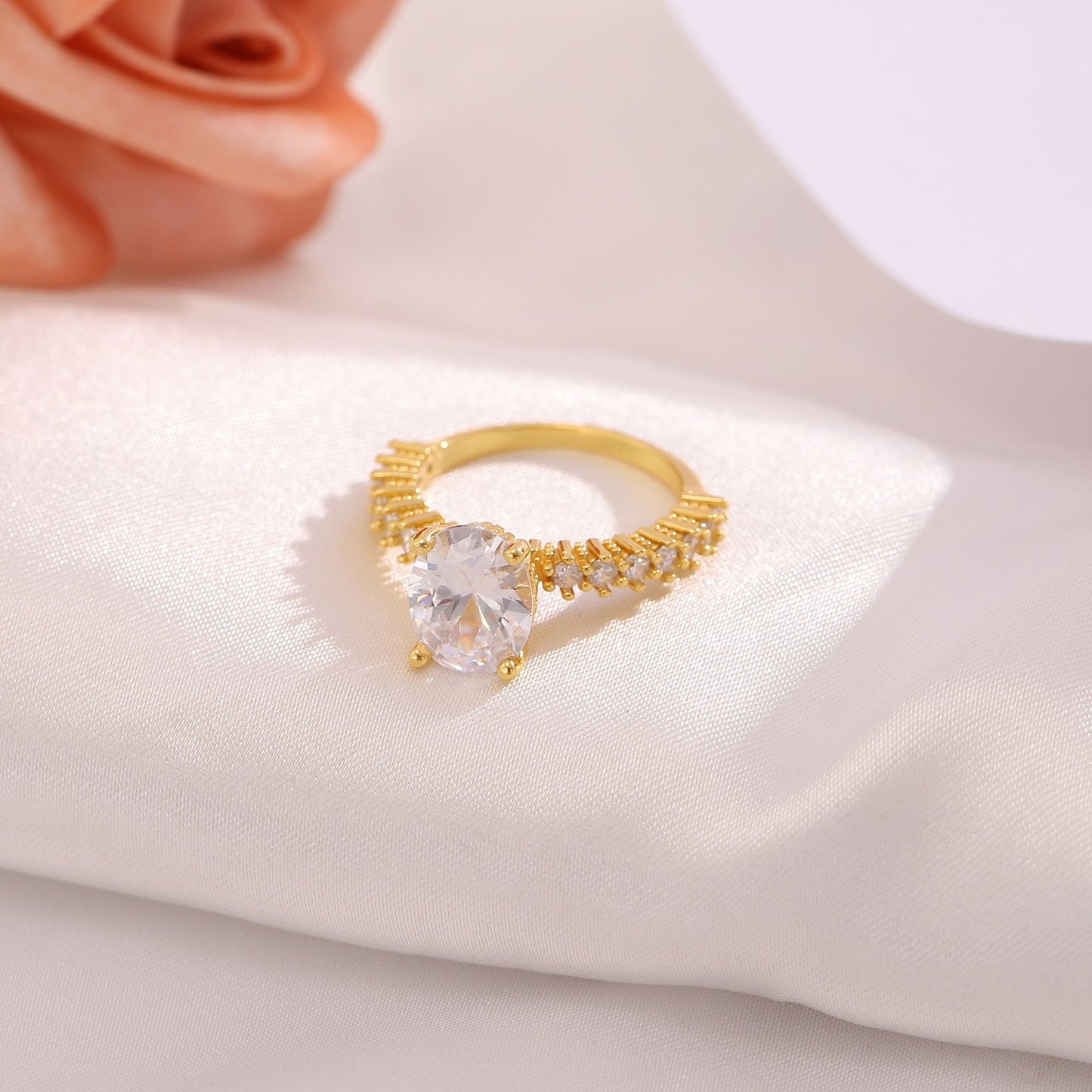 OvalEngagementRingforWomen2.54CtCubicZirconiaSterlingSilverBellariabyGingerLyne_Gold-2