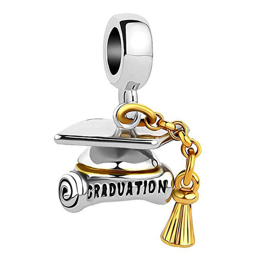 GraduationCapTasselCharmEuropeanBeadSterlingSilverGingerLyneCollection_Silver-1
