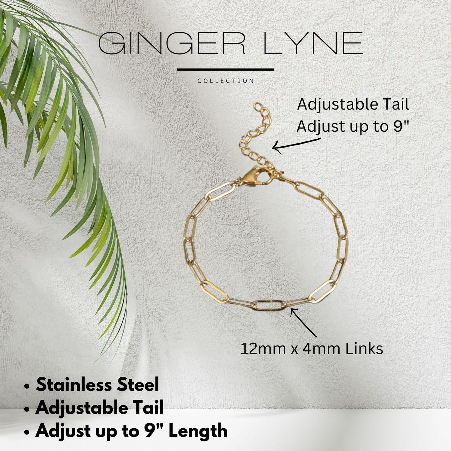 PaperclipChainNecklaceorBraceletforWomenorMenStainlessSteelGingerLyneCollection_Gold-7