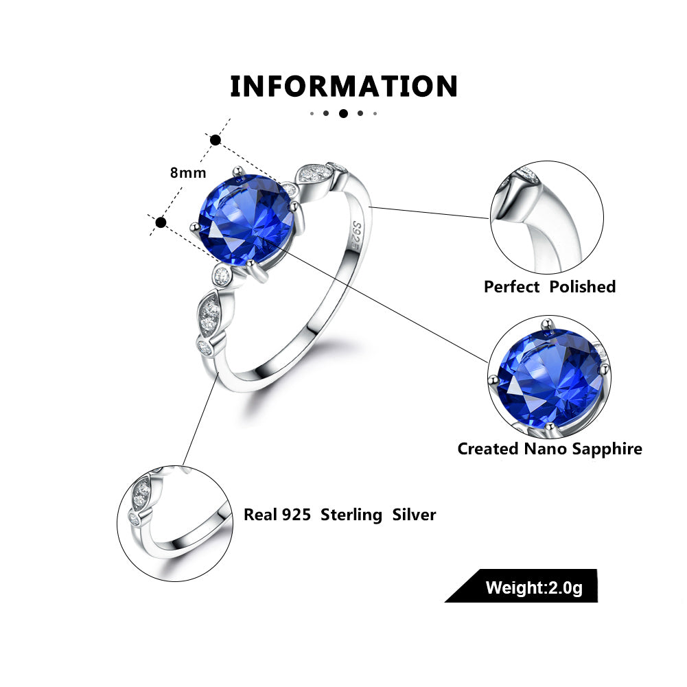 CreatedBlueSapphireEngagementRingforWomenSterlingSilverGingerLyneCollection_Blue-8