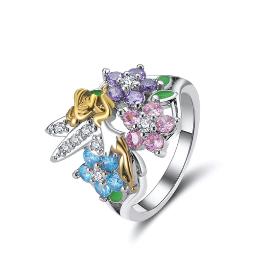 FairyRingsforWomenWingedAngelFlowerCubicZirconiaGingerLyneCollection_Silver-1