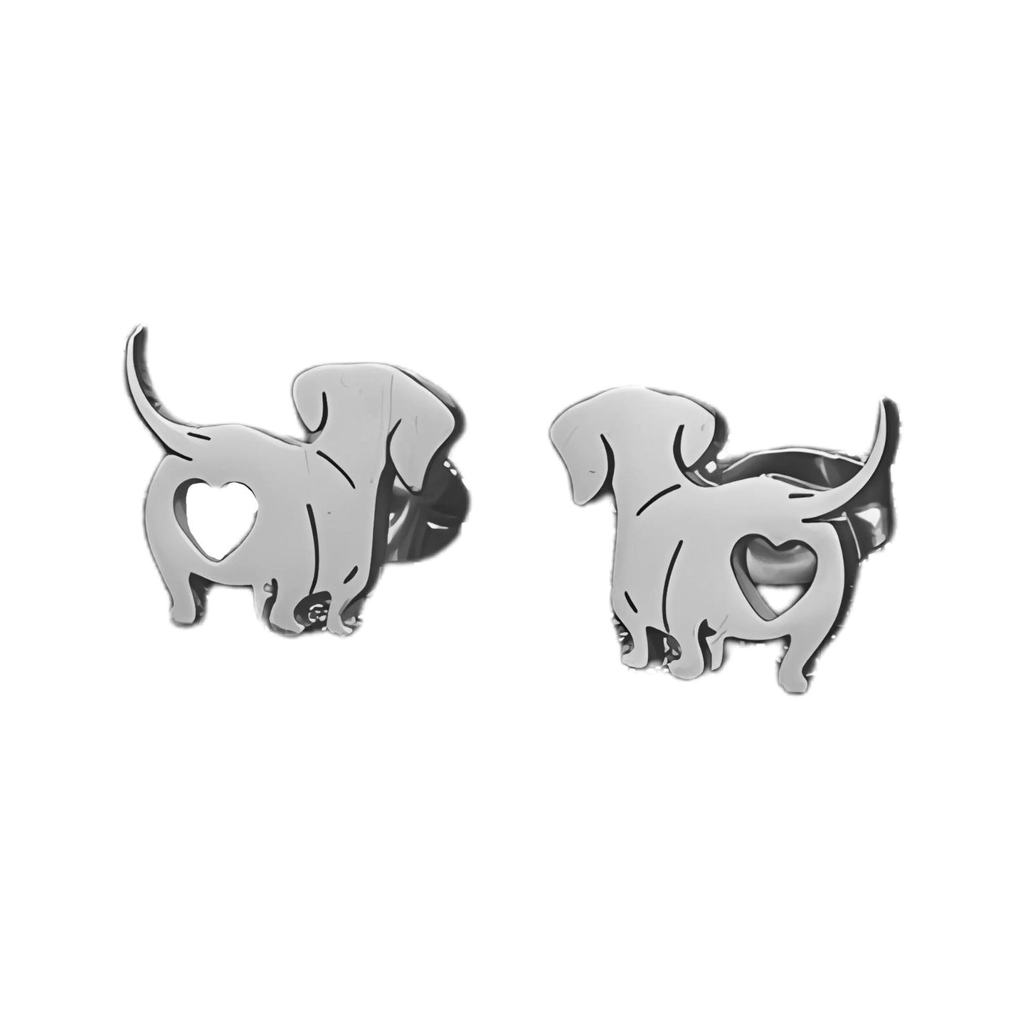 DachshundDogEarringsforWomenDoxieLovePuppyStainlessSteelStudByGingerLyne_Gold-2