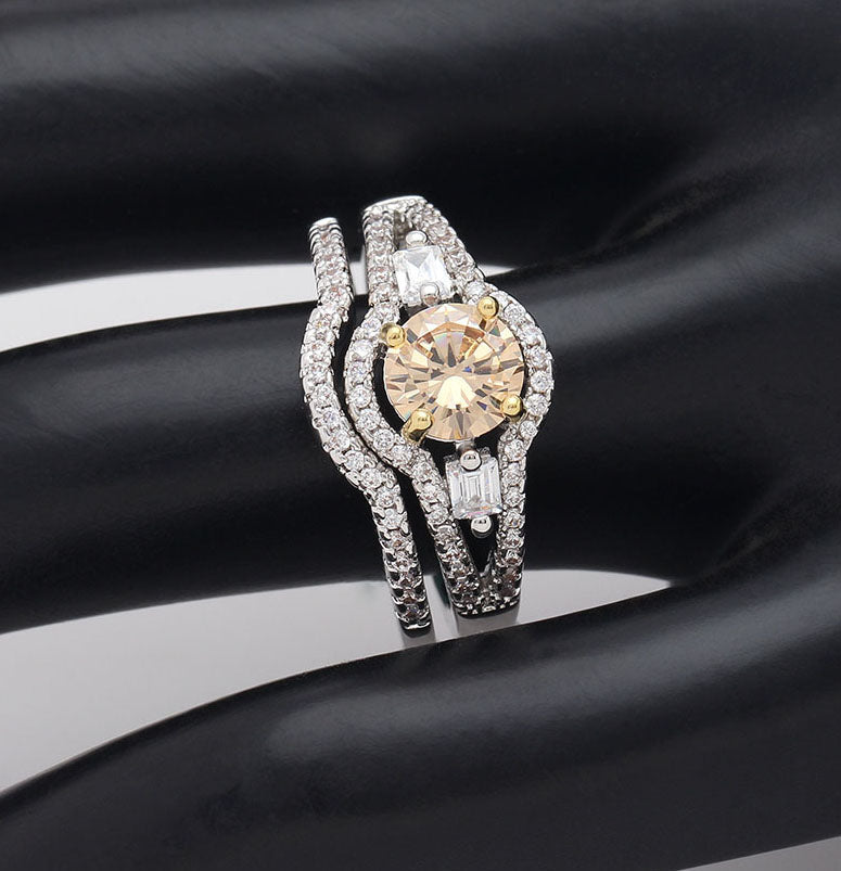 SashaWeddingRingSetforWomenChampagneCzEngagementMatchingBandGingerLyneCollection_Silver-3