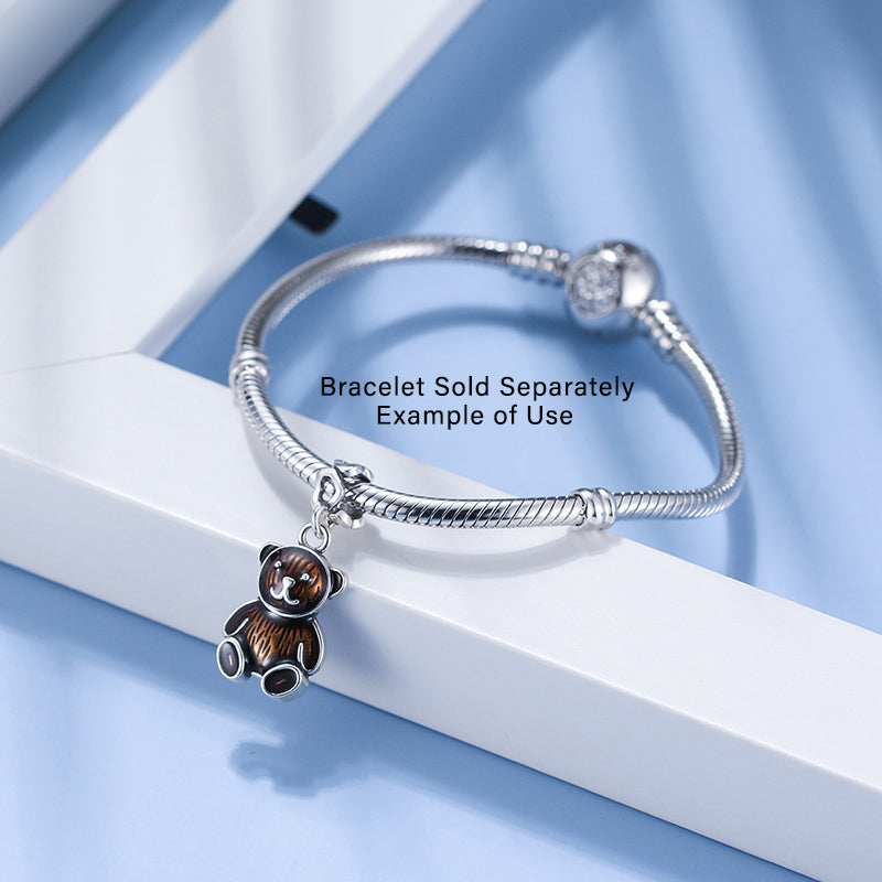 TeddyBearCharmEuropeanBeadSterlingSilverGingerLyneCollection_Brown-2
