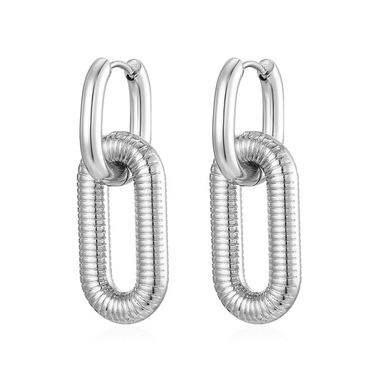 ChunkyChainLinkHoopEarringsforWomenGoldorSilverStainlessSteelGingerLyneCollection_Silver-1