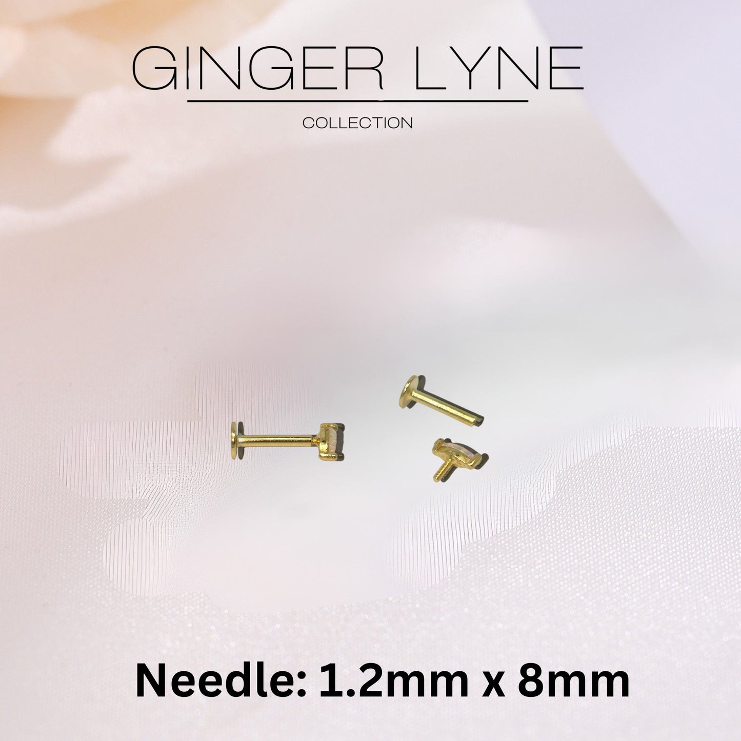 CreatedOpalFlatBackEarringsforCartilageHelixTragusLobe16gGoldoverSterlingSilverStudsPairbyGingerLyne_White-4