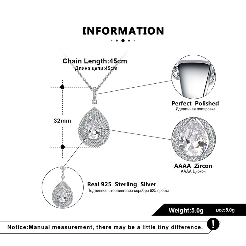 TeardropPendantNecklaceforWomenSterlingSilverPaveCzGingerLyneCollection_Silver-7