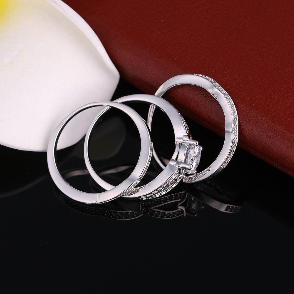 RebeccaWeddingRingSetforWomenCz3PcEngagementMatchingBandsGingerLyneCollection_Silver-6