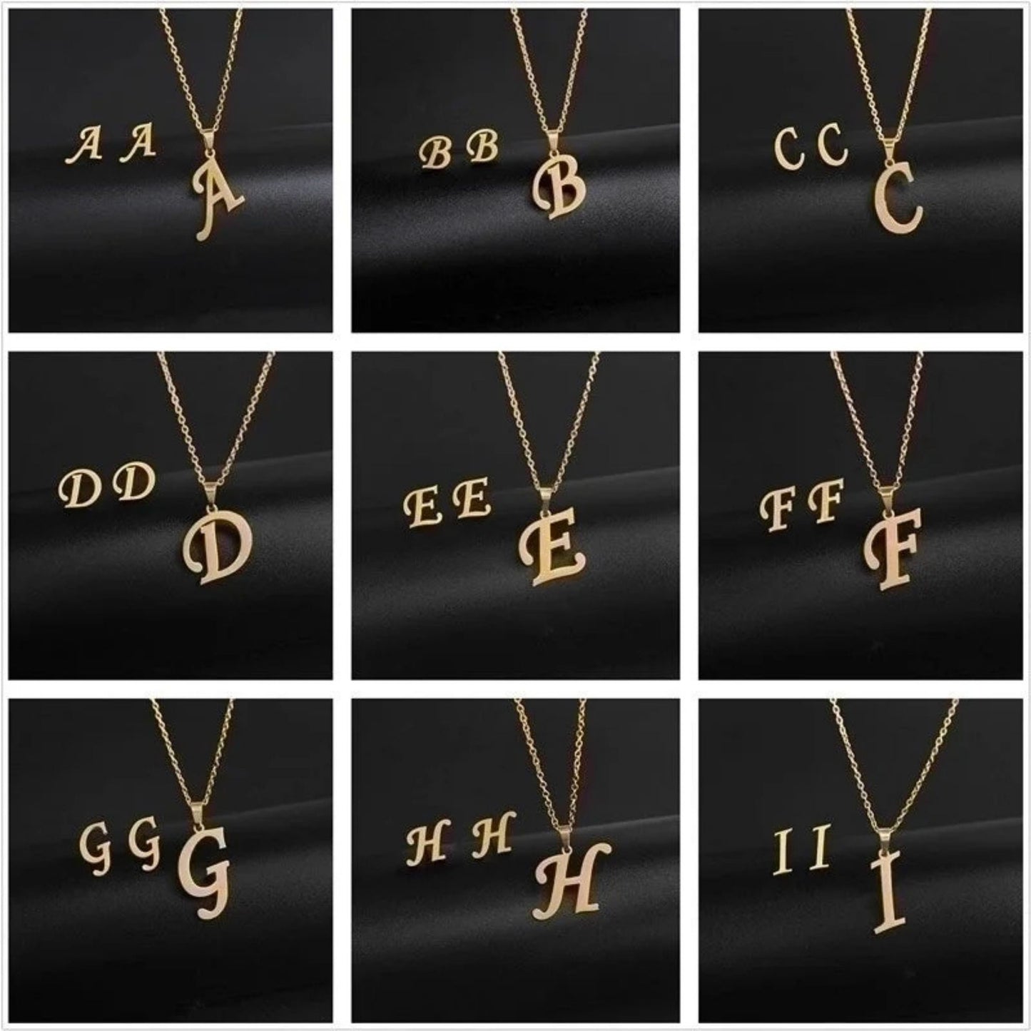 InitialLetterPendantNecklaceEarringsSetforWomenGoldPlatedStainlessSteelbyGingerLyne_Gold-2