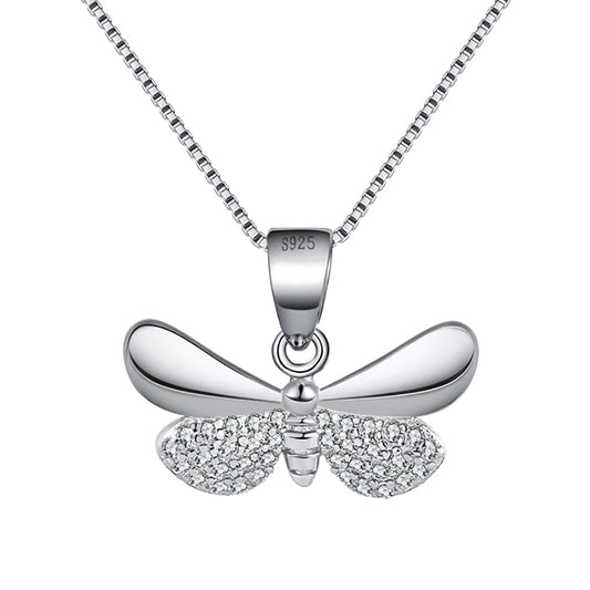 ButterflyPendantNecklaceforWomenSterlingSilverCzGingerLyneCollection_Clear-1