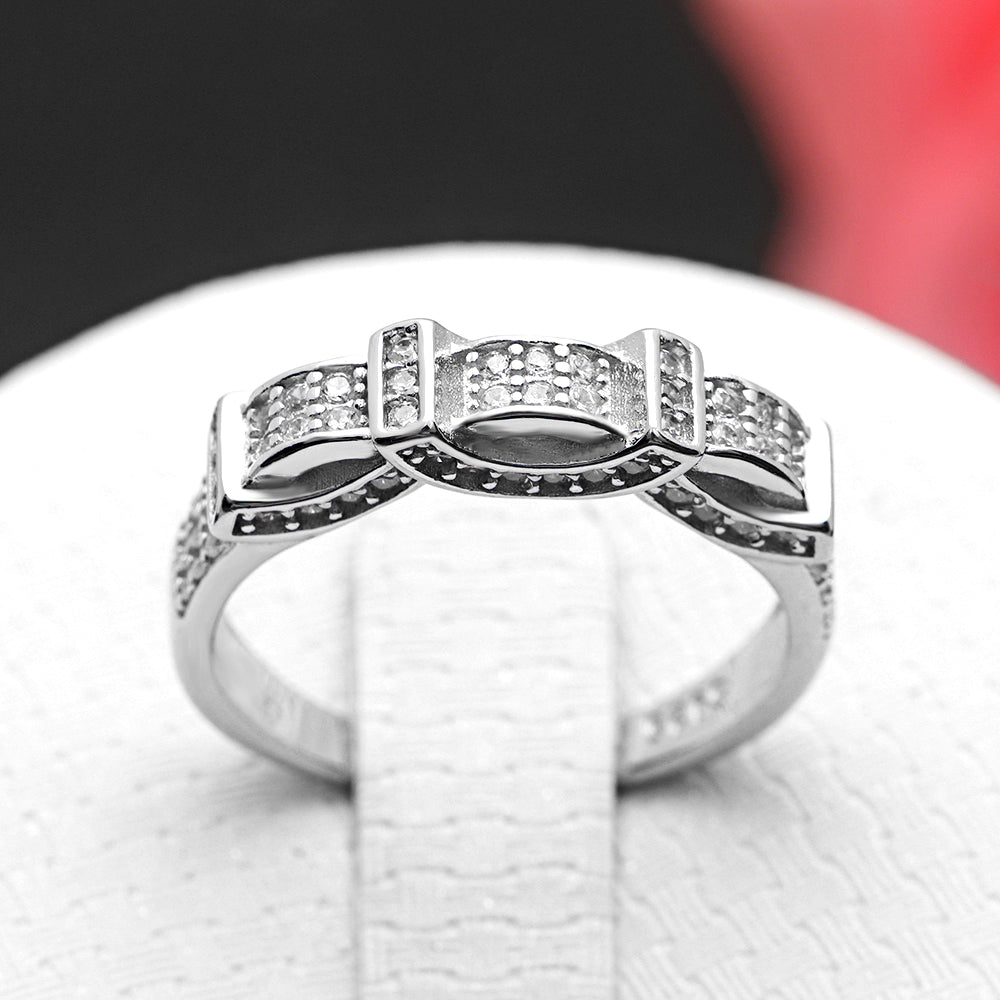 Avalyne Anniversary Band Ring Sterling Silver Womens Cz Ginger Lyne Collection - 6