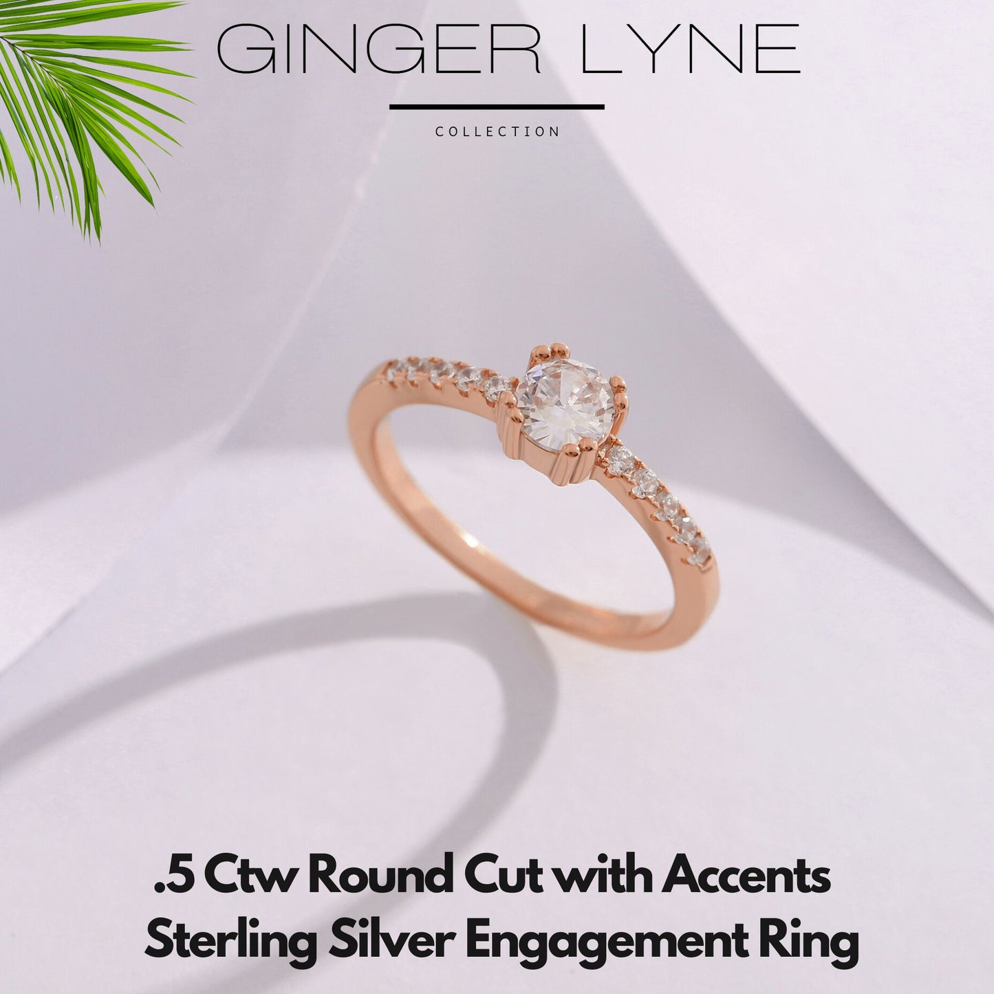 RoundEngagementRingforWomenbyGingerLyne.5CtSimulatedDiamondSterlingSilverWeddingRings_Rose-3
