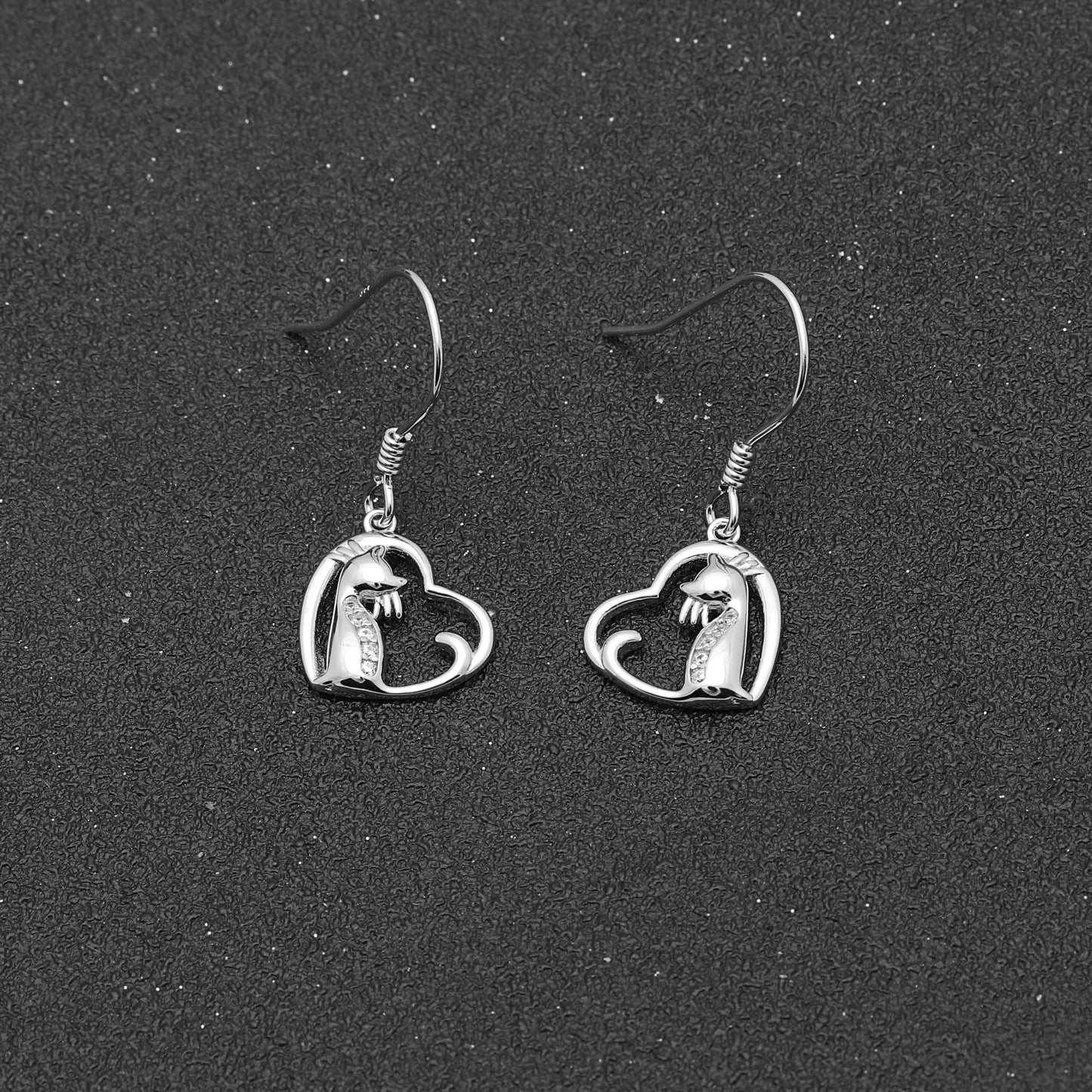 KittyCatHeartDangleEarringsCZSterlingSilverGingerLyneCollection_Silver-2