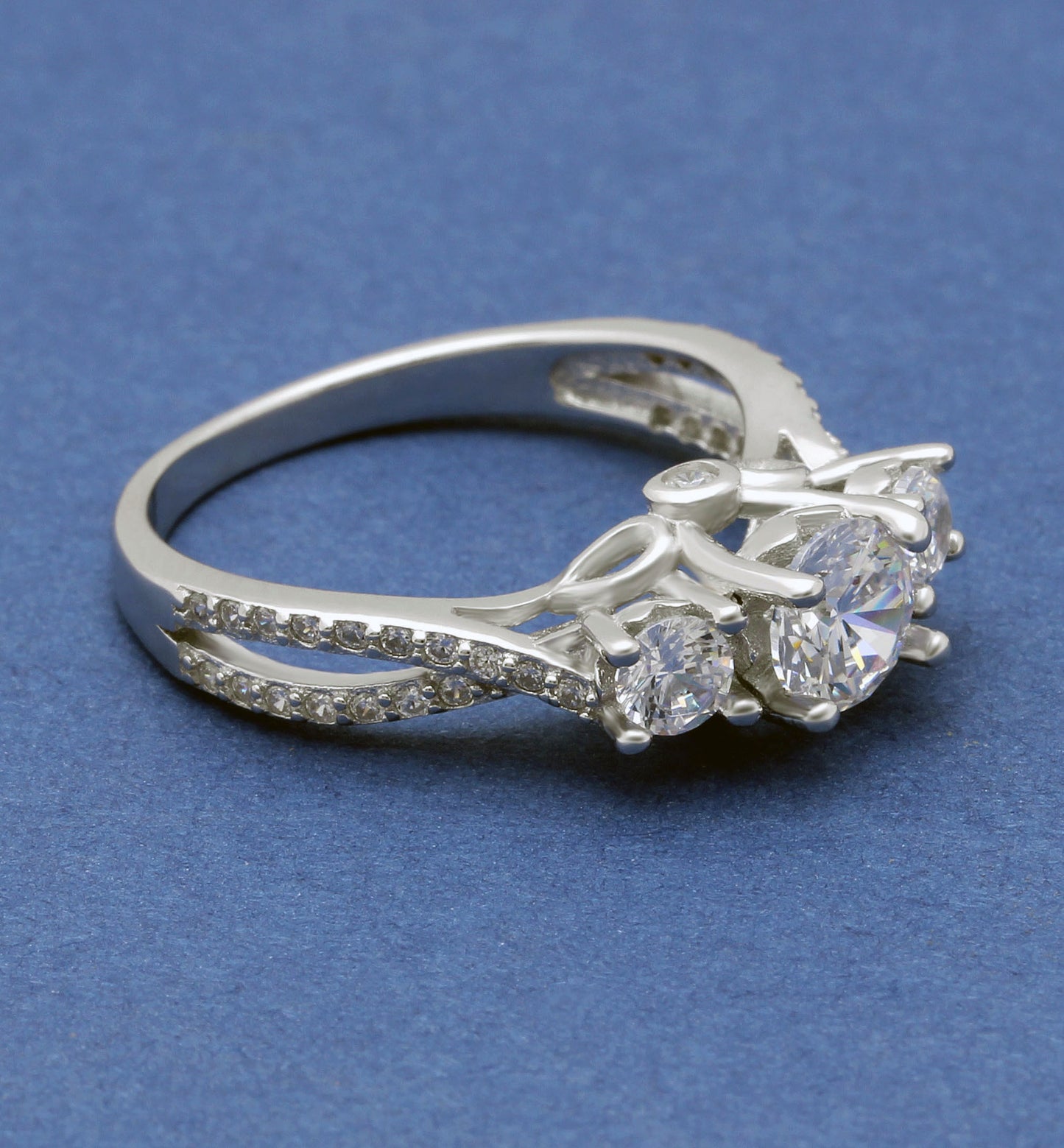 HeidiEngagementRingSterlingSilver3StoneCzWomensGingerLyneCollection_Silver-3