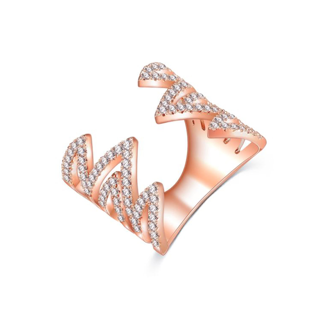 MayaGoldPlatedCubicZirconiaWrapRingAdjustableWomenGingerLyneCollection_RoseGold-1