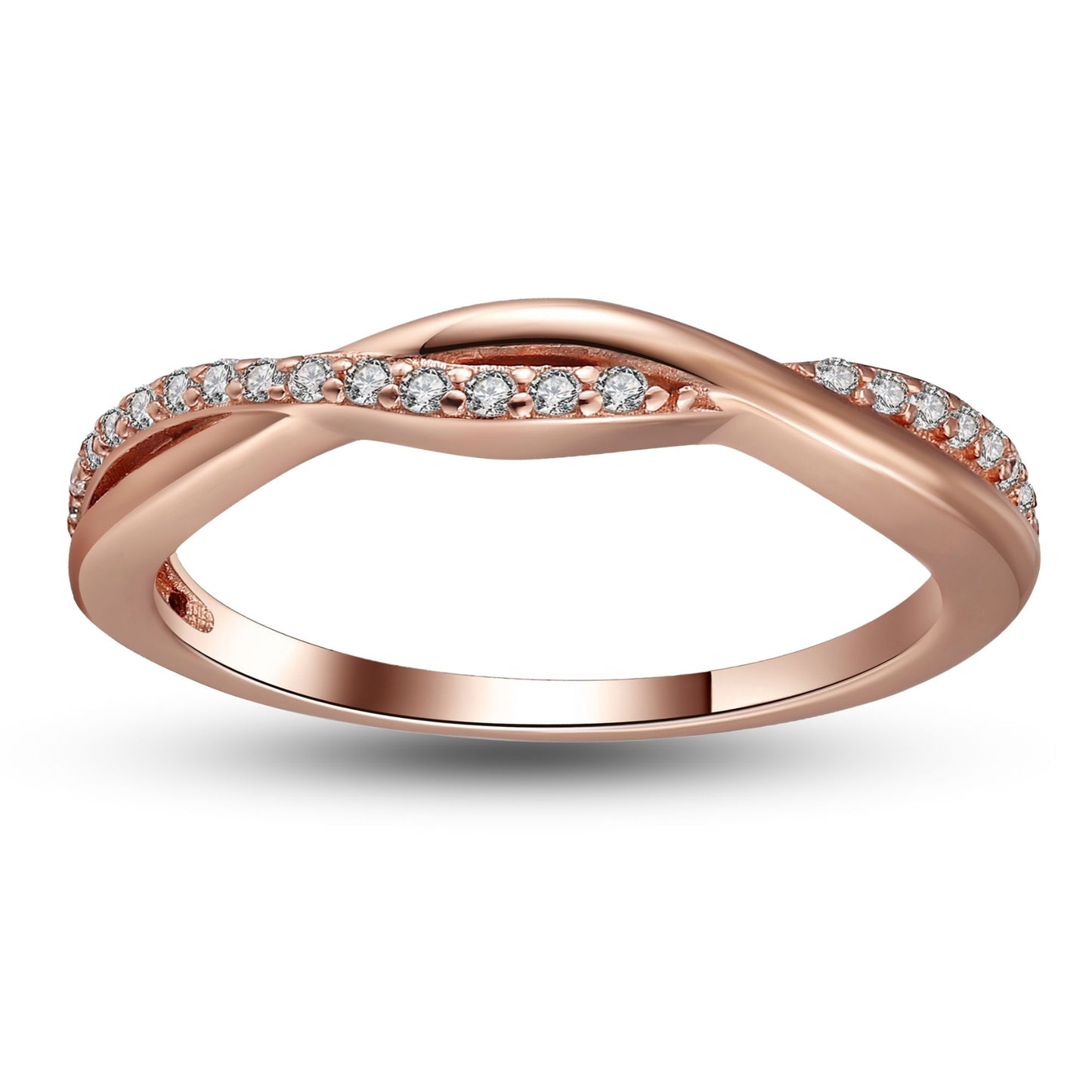 SterlingSilverRoseGoldWeddingBandforWomenHalfEternityCzAnniversaryRingbyGingerLyneCollection_RoseGoldoverWhiteGold-Silver-1