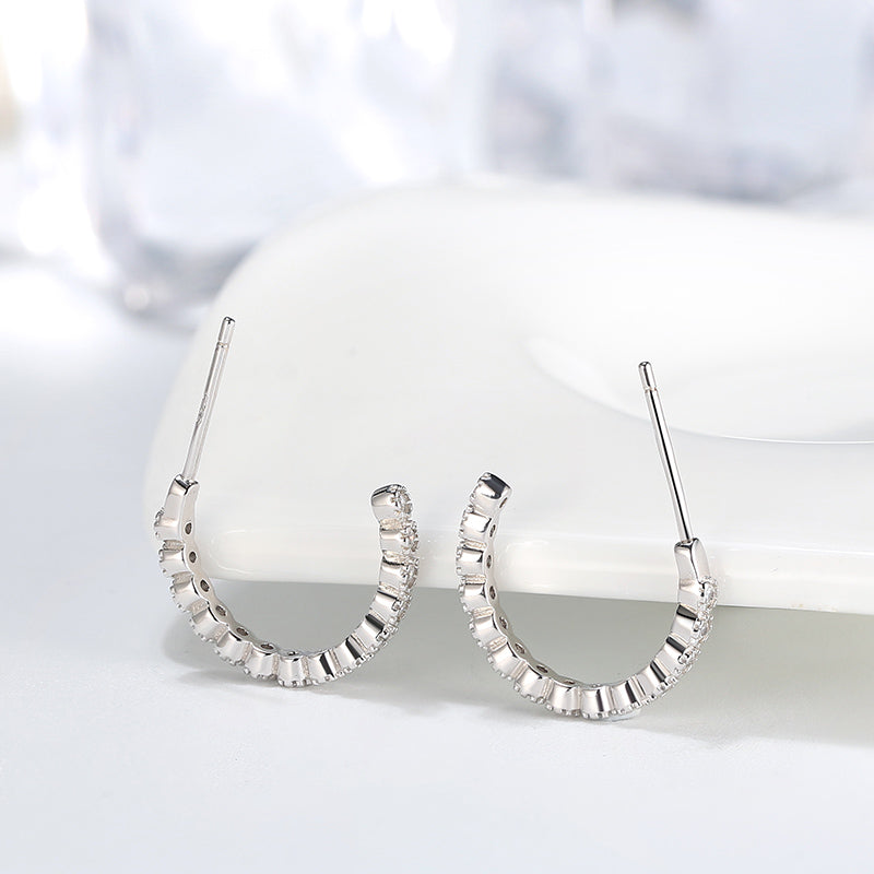HalfHoopEarringsforWomenSterlingSilverClearCzGingerLyneCollection_Silver-3