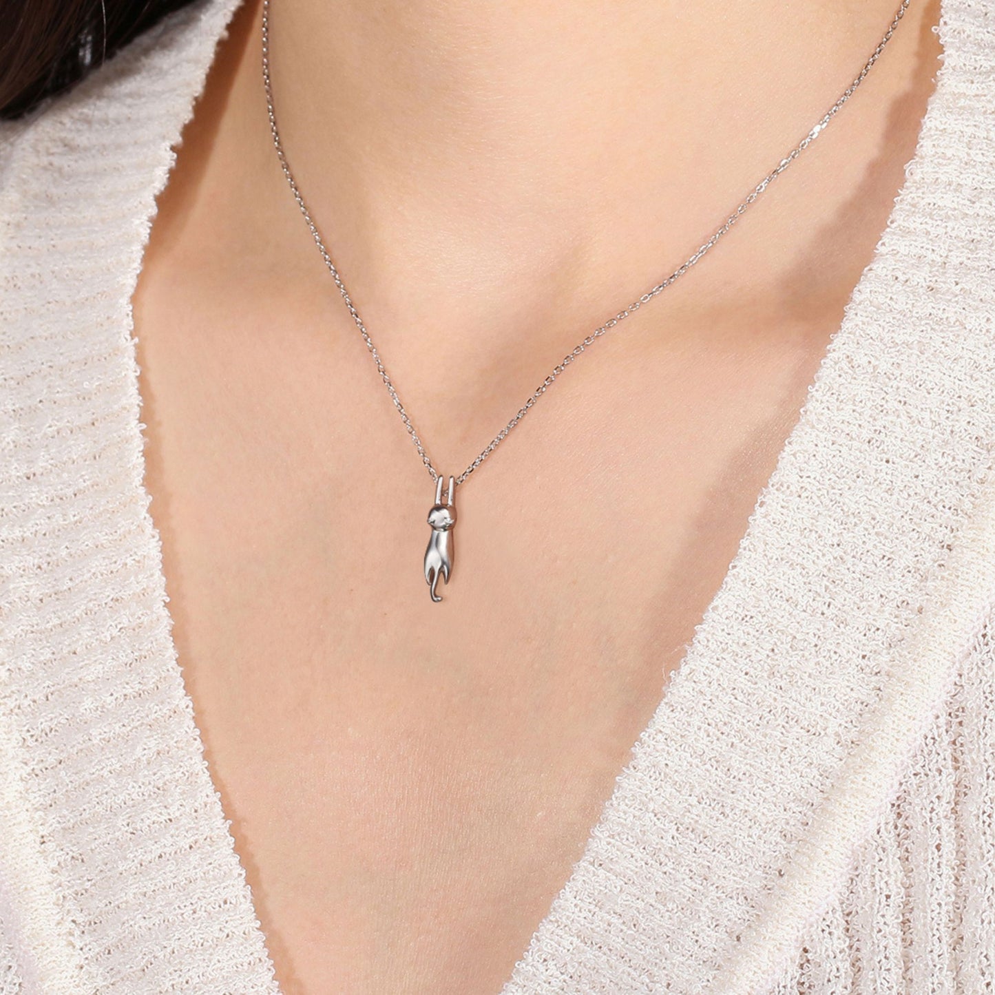 HangingCatKittyPendantNecklaceforWomenSterlingSilverGingerLyneCollection_Silver-5