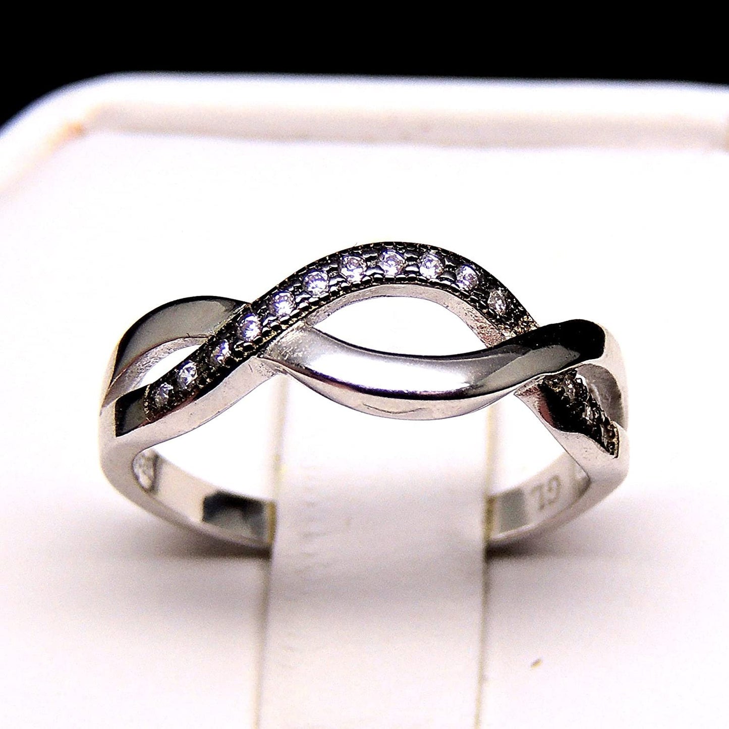 BlackInfinityRingforWomenSterlingSilverCubicZirconiaGingerLyneCollection_Silver-3