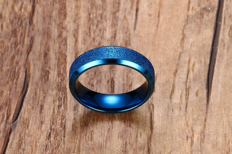 6mmStainlessSteelWeddingBandRingWomenMenGingerLyneCollection_6mmBlue-4