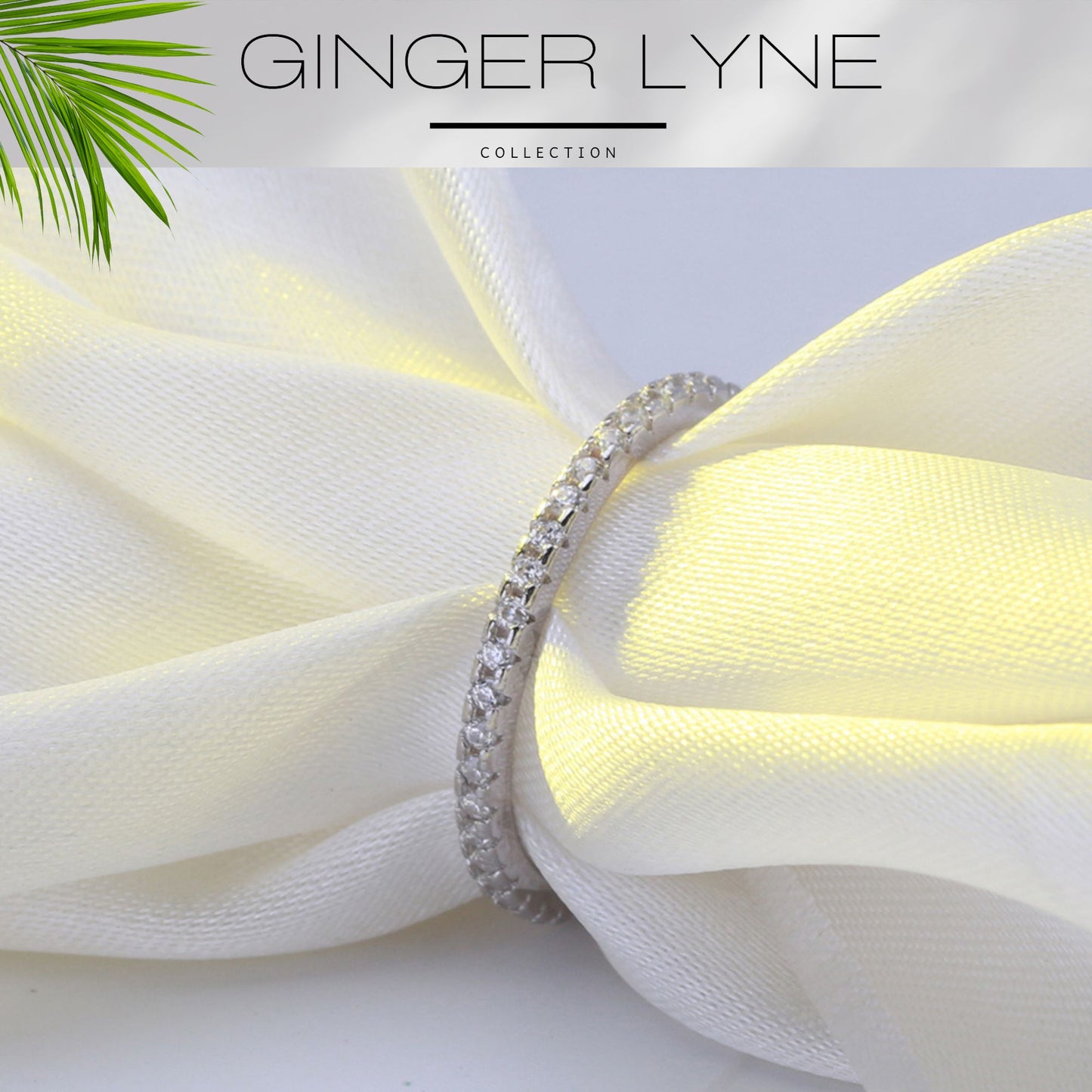 EternityWeddingBandforWomenCubicZirconiaSterlingSilverStackingRingsGingerLyneCollection_WhiteGold-4