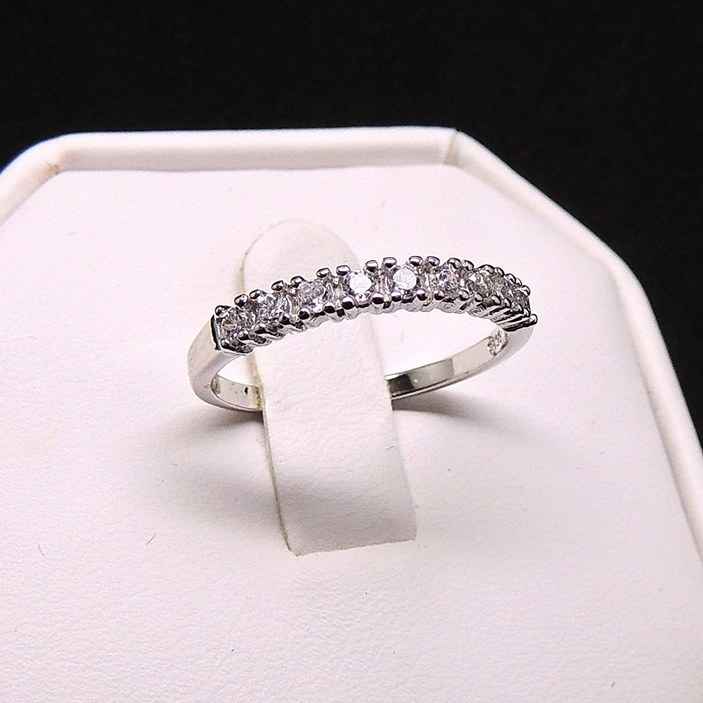 CarolineAnniversaryBandforWomenHalfEternityRingWhiteGoldPlatedCZGingerLyne_Silver-5
