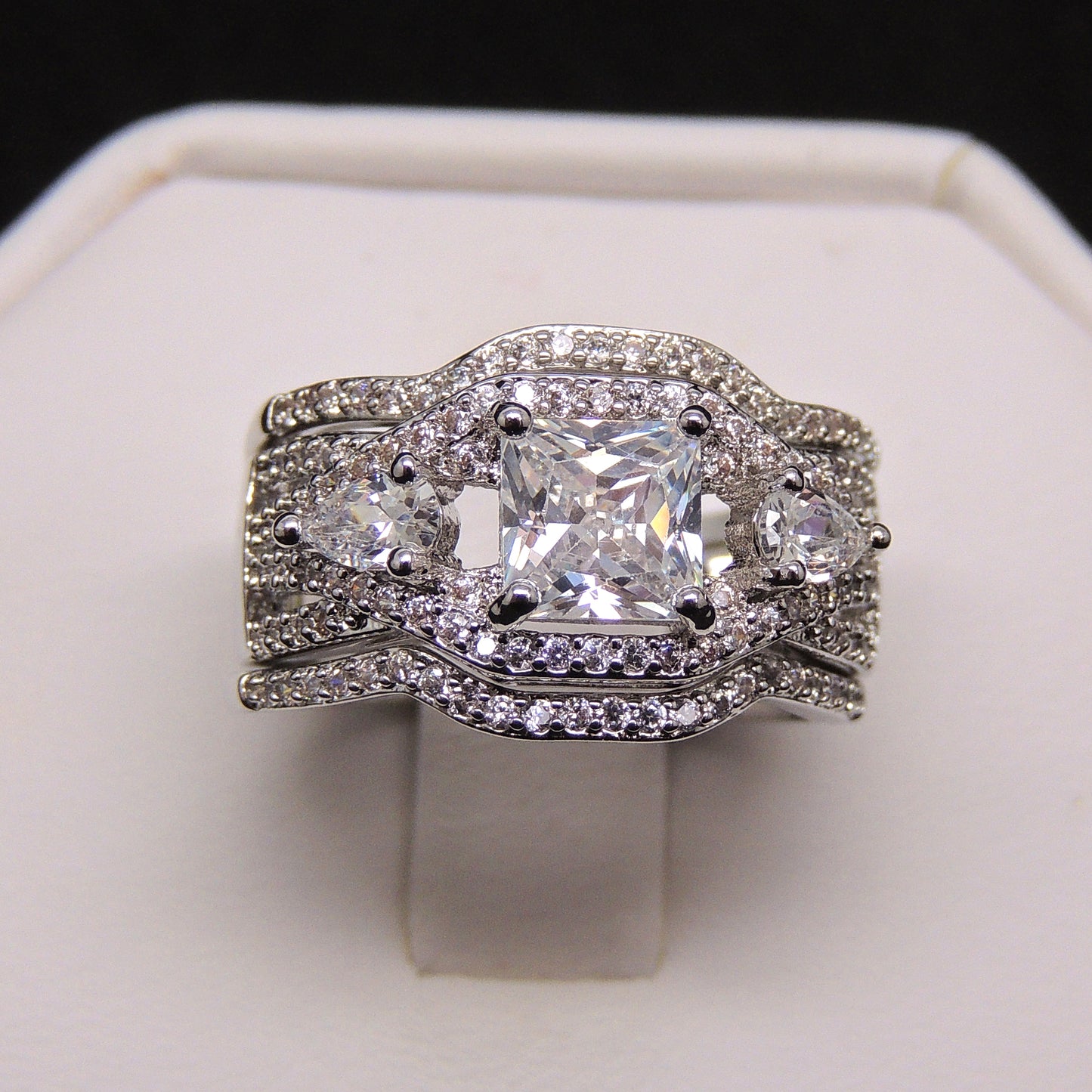 PatWeddingRingSetforWomen3pcCzGoldPlEngagementMatchingBandsGingerLyneCollection_Silver-6