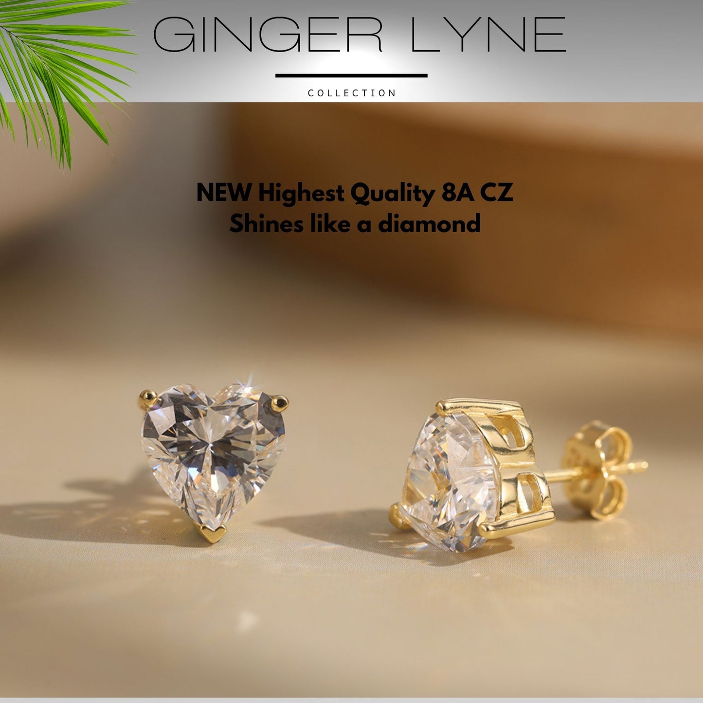 HeartCutStudEarringsforWomen5CtSimulatedDiamondSterlingSilverGingerLyne_Gold-2