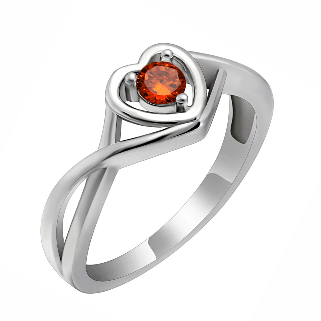 ChristineEngagementRingforWomenPromiseHeartBirthstoneCzSterlingSilverbyGingerLyne_January-GarnetRed-1