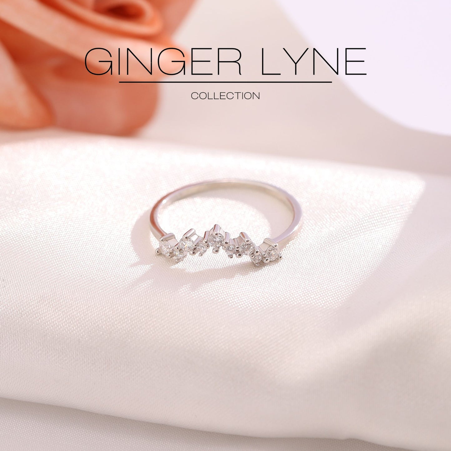 AriaHalfEternityRingforWomenSterlingSilverCZAnniversaryBandStackableChevronCurvebyGingerLyne_Silver-2