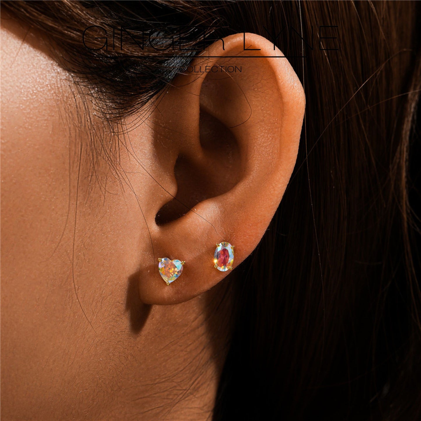 HeartCZFlatBackEarringsforCartilageHelixTragusLobe16gGoldPlatedSterlingSilver1pairbyGingerLyne_Gold-4