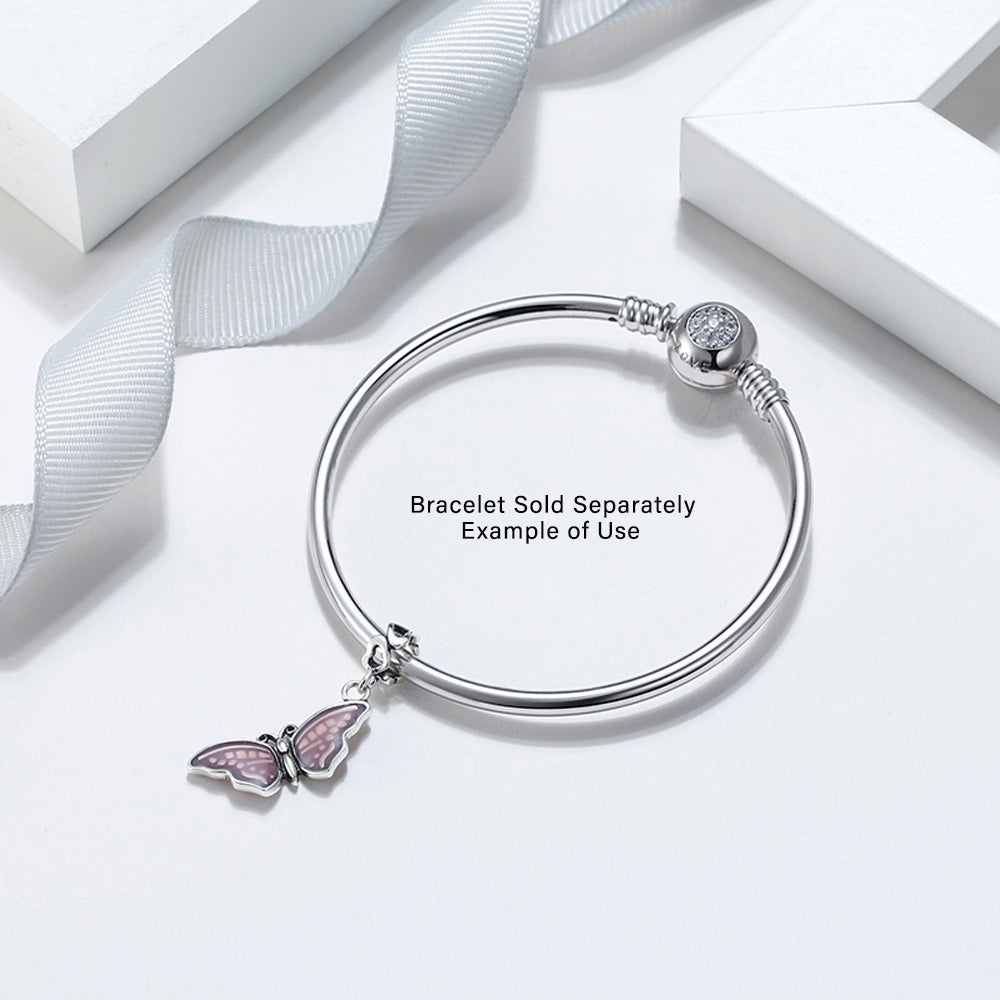 ButterflyCharmEuropeanBeadSterlingSilverPinkGingerLyneCollection_Pink-3
