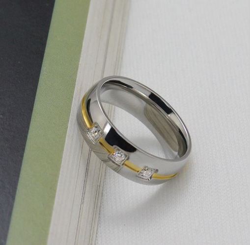 ThomasWeddingRingBandGoldStainlessSteelMenWomenCZGingerLyneCollection_Silver-2