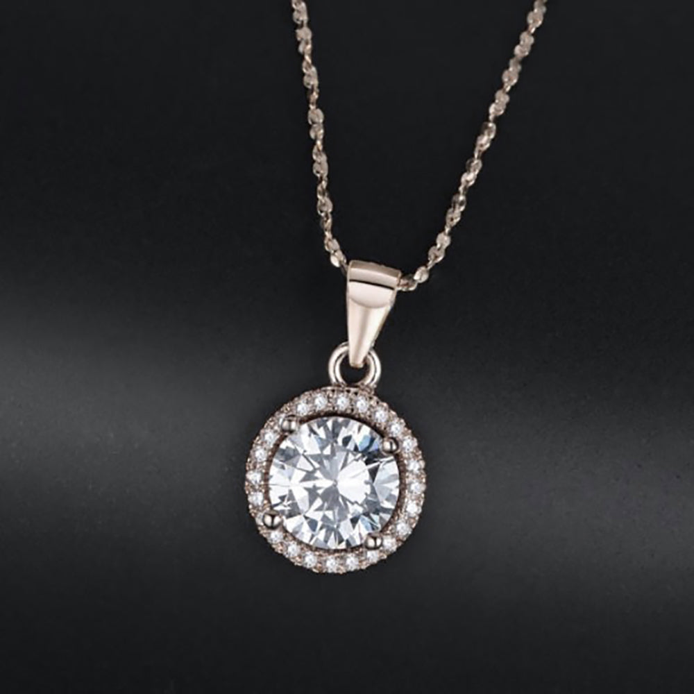 JennyPendantNecklaceHaloRoundCzGoldPlatedGingerLyneCollection_Gold-1