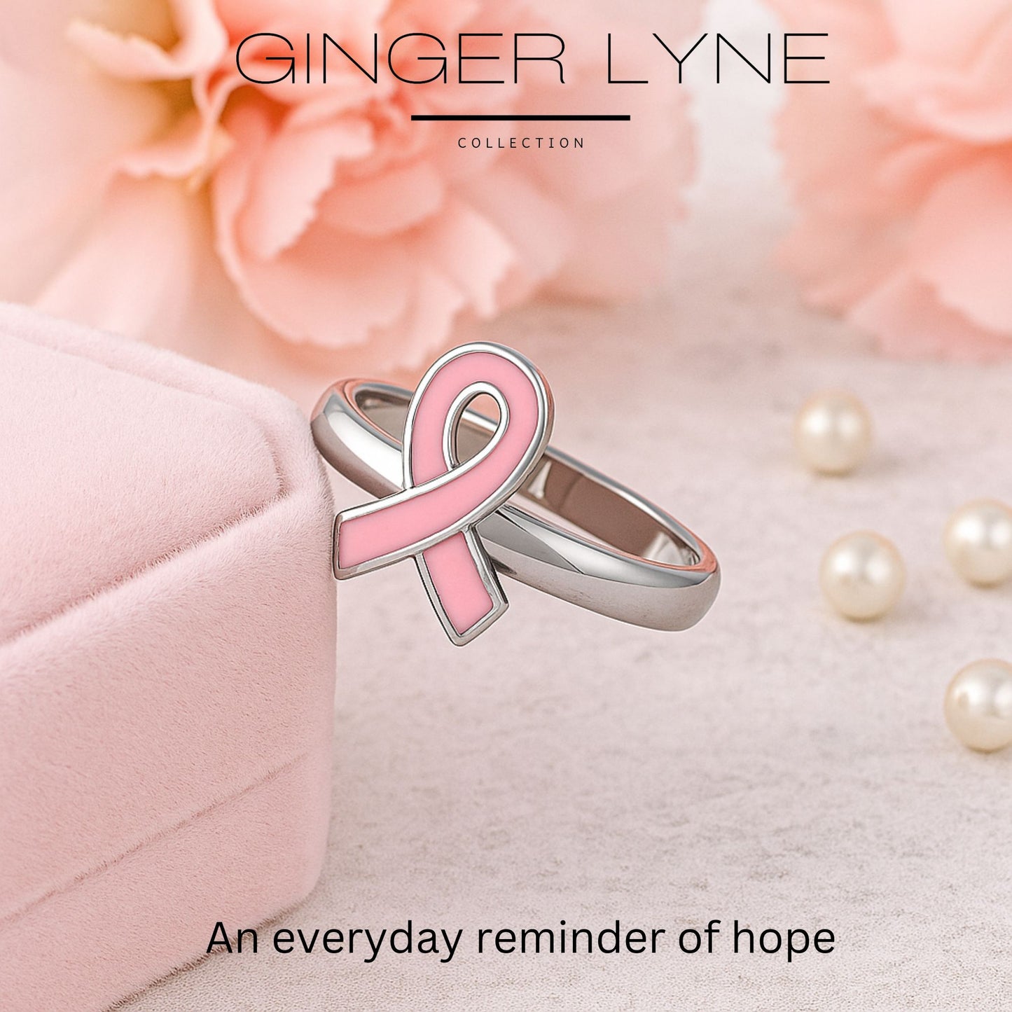 HopeRingPinkRibbonSteelBreastCancerAwarenessWomensGingerLyneCollection_Silver-4