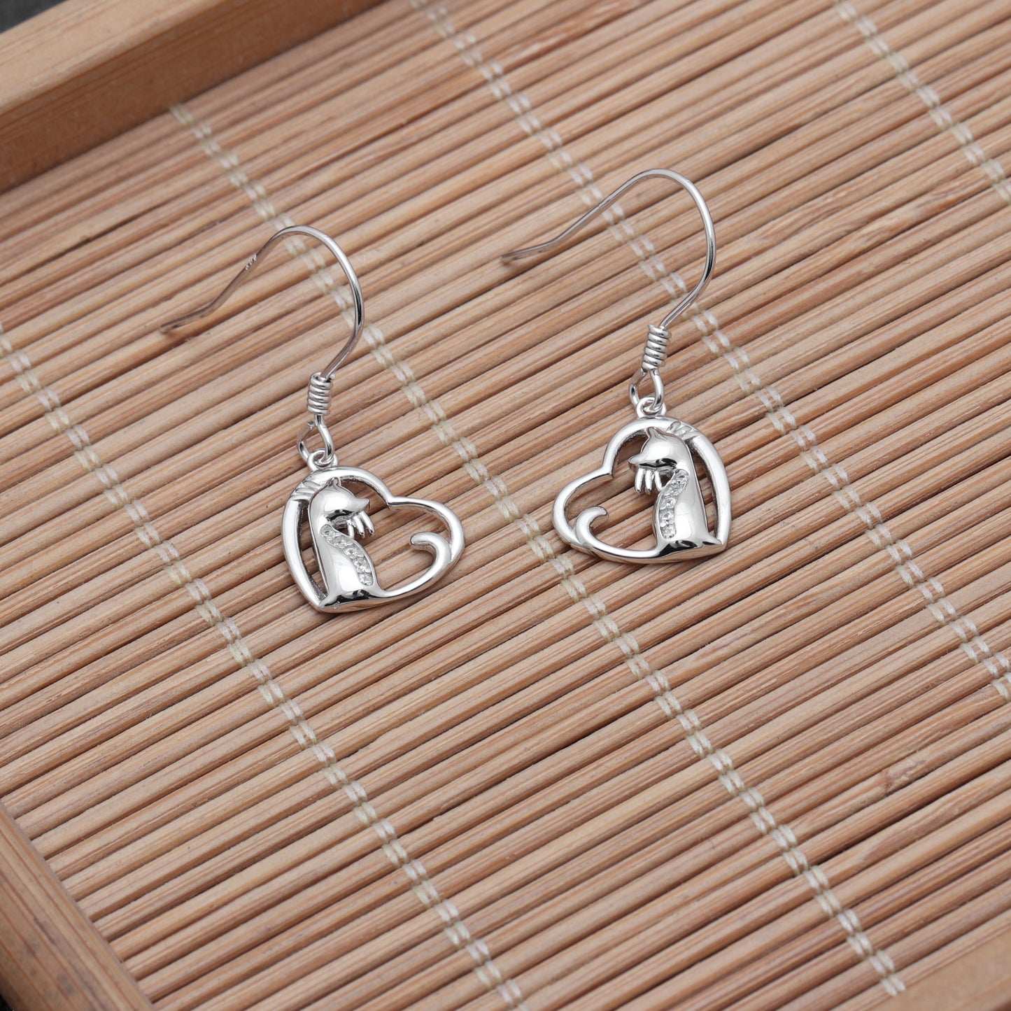 KittyCatHeartDangleEarringsCZSterlingSilverGingerLyneCollection_Silver-5