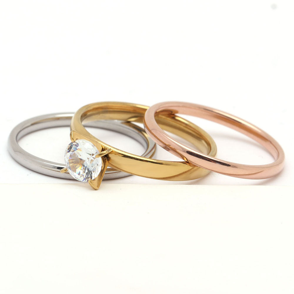 Amilia3RingWeddingRingSetforWomenStainlessSteelEngagementMatchingBandsGingerLyneCollection_Silver-2