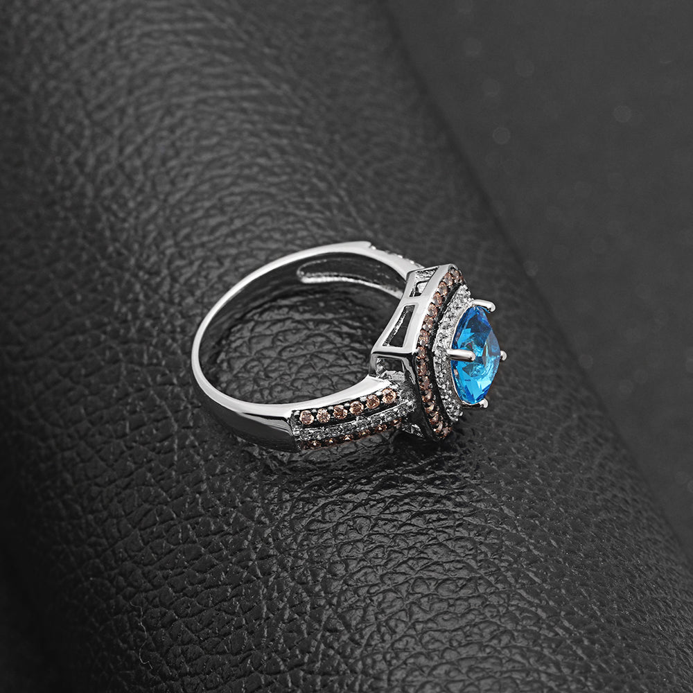 CocoHaloEngagementRingWomenChocolateBlueCzGingerLyneCollection_Brown-4