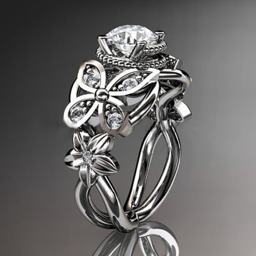 DebEngagementRingCzFlowerWeddingWhiteGoldPlatedGingerLyneCollection_Silver-2