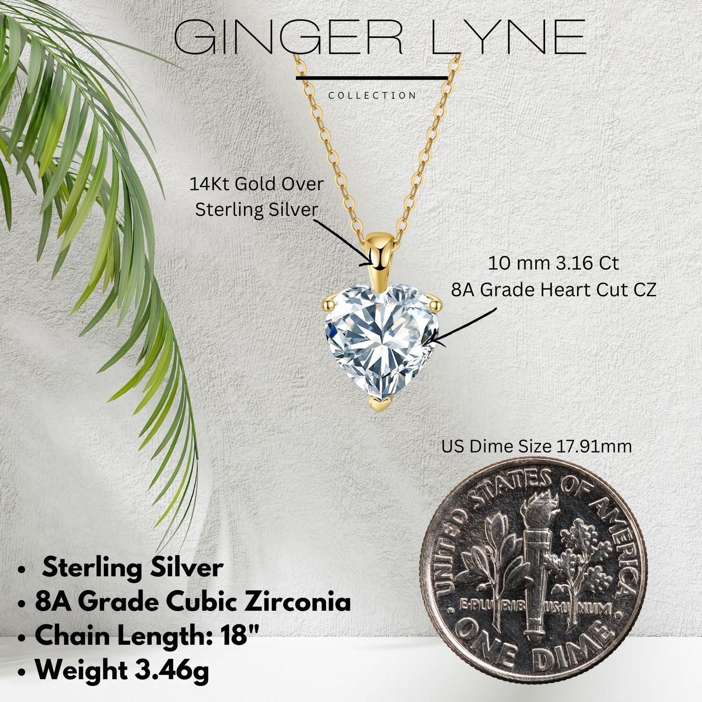 HeartSolitaireNecklaceforWomenSterlingSilver3Ct8ACubicZirconiaPendant18"ChainbyGingerLyne_Silver-5