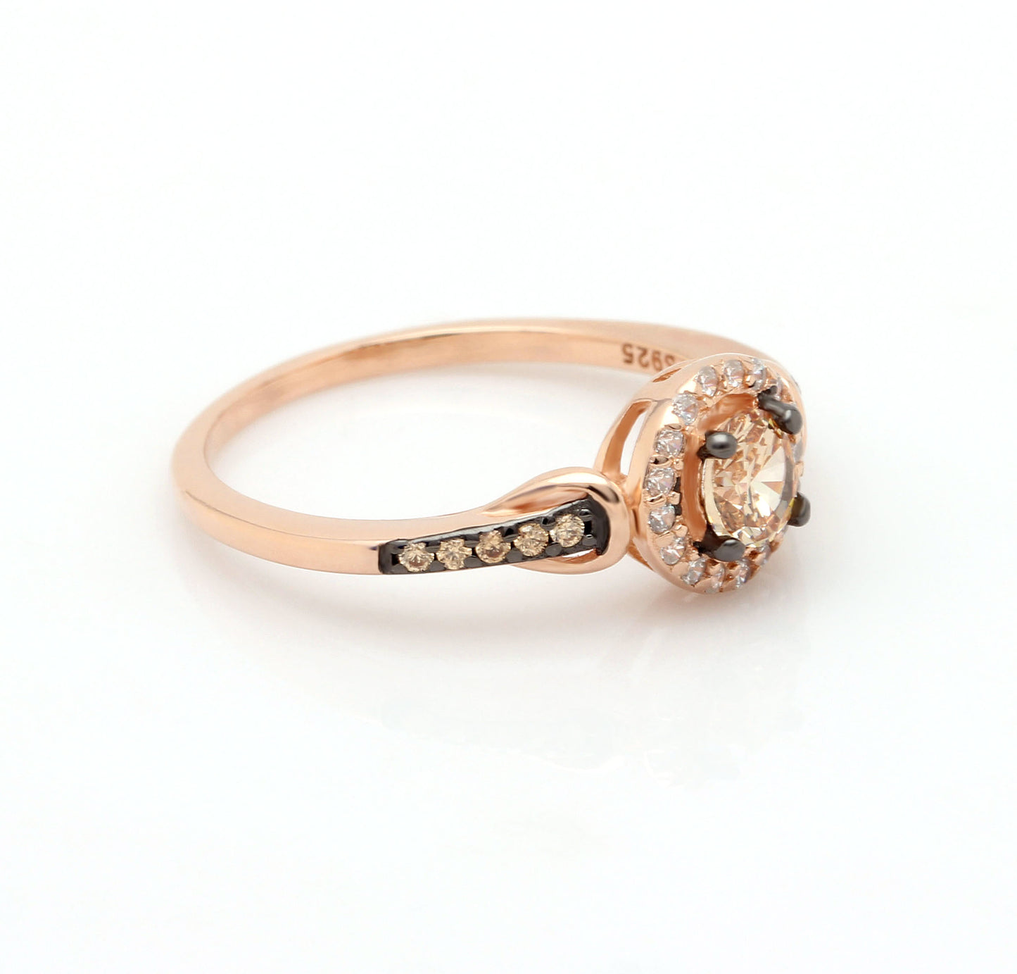 TahishaEngagementRingChocolateCzRoseSilverWomensGingerLyneCollection_Gold-3