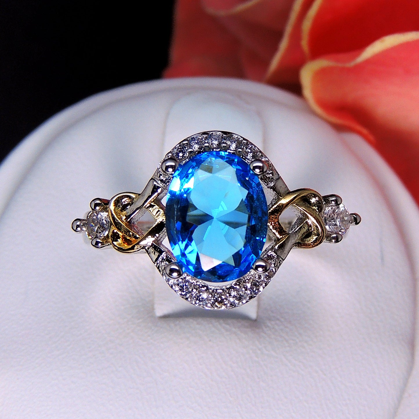 IvetteBirthstoneStatementRingGreenTwoTonePlateWomenGingerLyneCollection_Blue-6