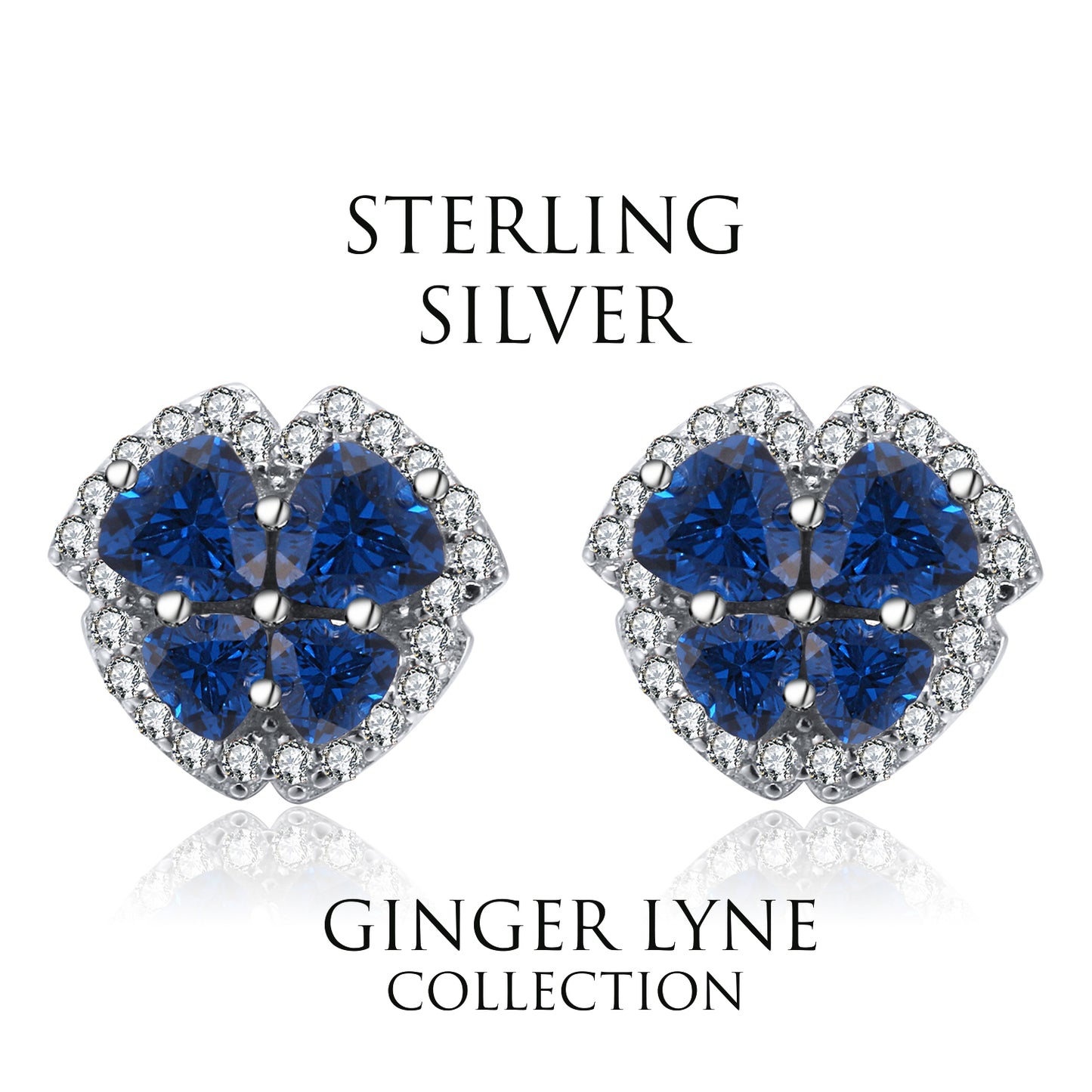 HaloStudEarringsforWomenSterlingSilverLondonBlueCzGingerLyneCollection_Blue-3