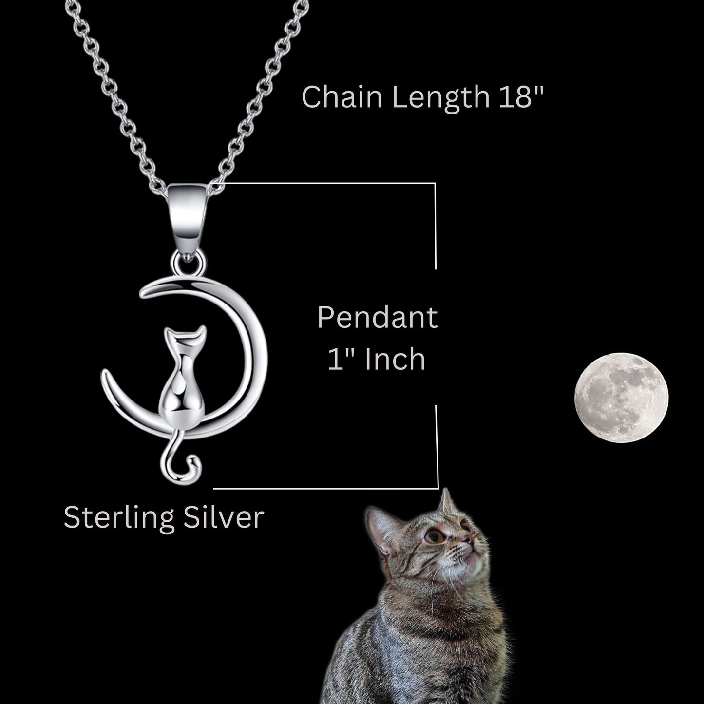 KittyCatonMoonPendantNecklaceforWomenSterlingSilverGingerLyneCollection_Silver-5