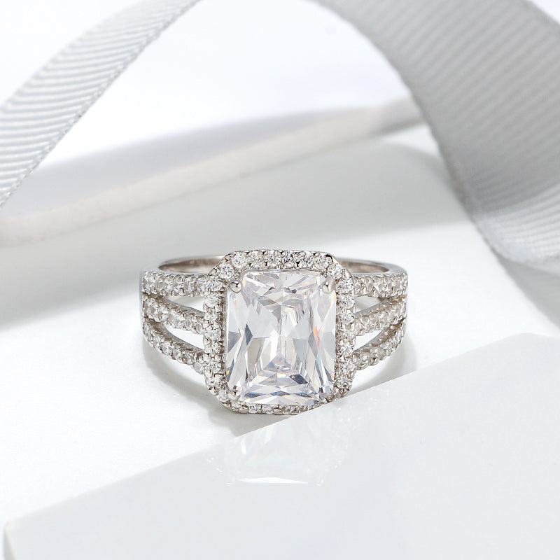 HaloEngagementRingforWomen4CtEmeraldCzSterlingSilverGingerLyneCollection_Silver-2