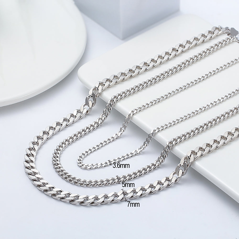 MiamiCubanLinkChainNecklaceforMenWomen18ItalianSterlingSilver7mmGingerLyneCollection_Silver-5
