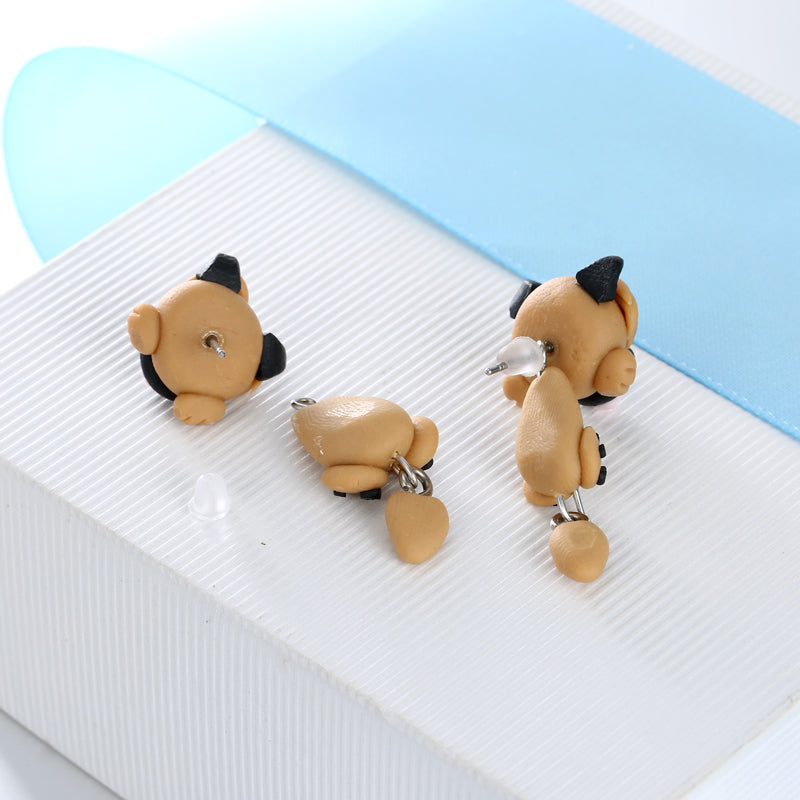 BrownPuppy3DDogDangleEarringsforWomenGingerLyneCollection_Brown-5