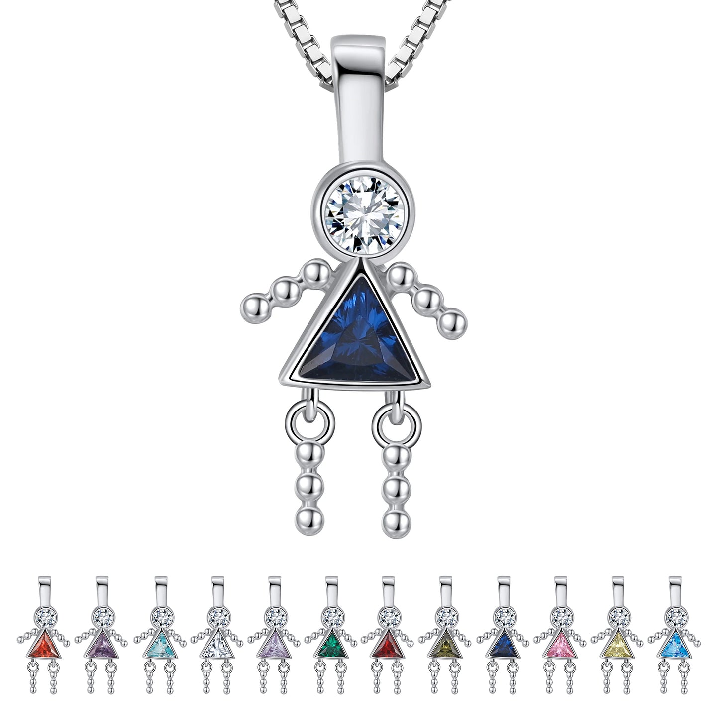 BirthstonePendantNecklaceforGirlMomorGrandmabyGingerLyneSterlingSilverCZFamilyBirthdayCharm_GirlSeptember-1