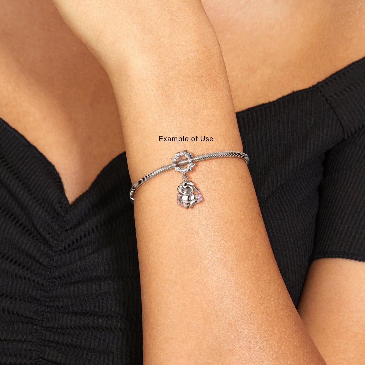 BunnyRabbitCharmEuropeanBeadCZSterlingSilverGingerLyneCollection_Silver-3